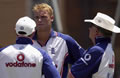 andy talking to duncan fletcher and nasser hussain